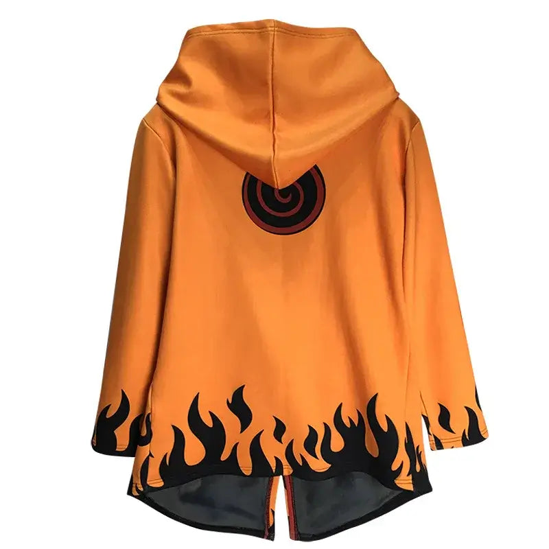 Naruto Uzumaki Cosplay Hooded Cardigan Trench Coat