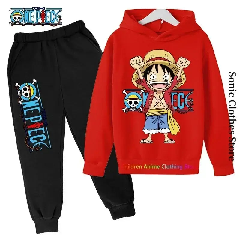 One Piece Hoodies Kids Fashion Luffy Pullover