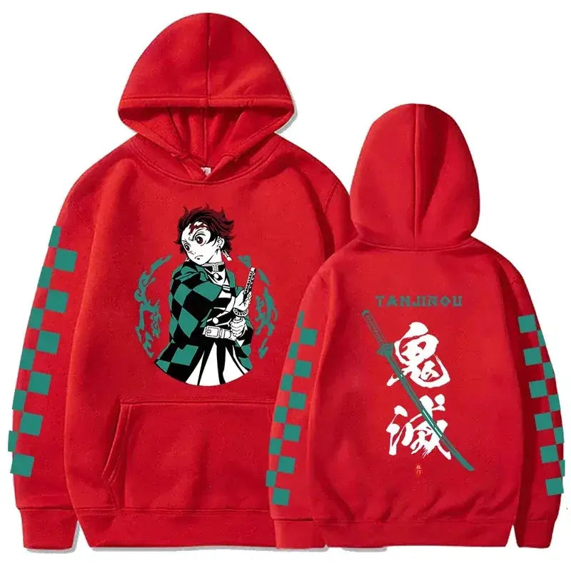 Tanjiro Kamado Hoodie: Plus Size Demon Slayer Sweatshirt