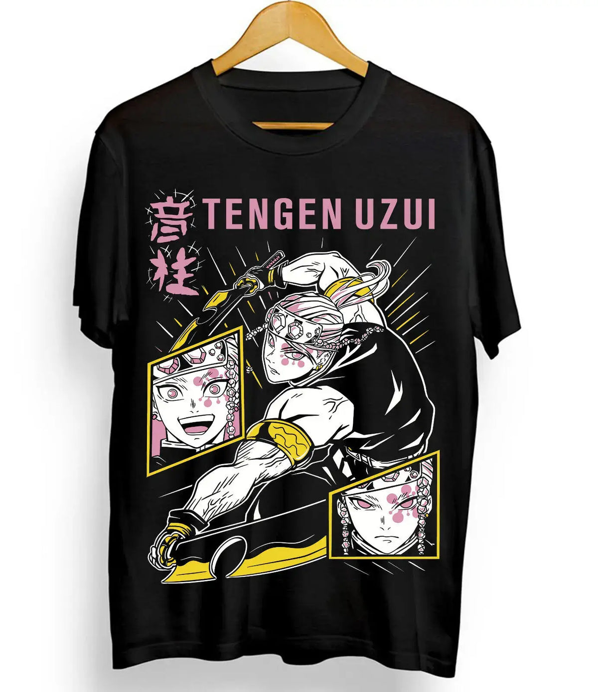 Tengen Uzui T-shirt: Flashy Demon Slayer Black Tee