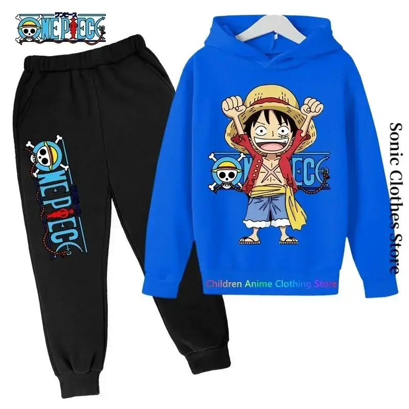 One Piece Hoodies Kids Fashion Luffy Pullover