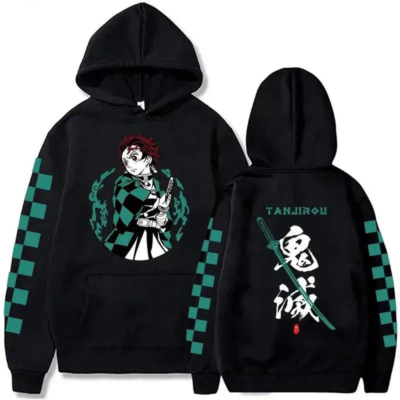 Tanjiro Kamado Hoodie: Plus Size Demon Slayer Sweatshirt