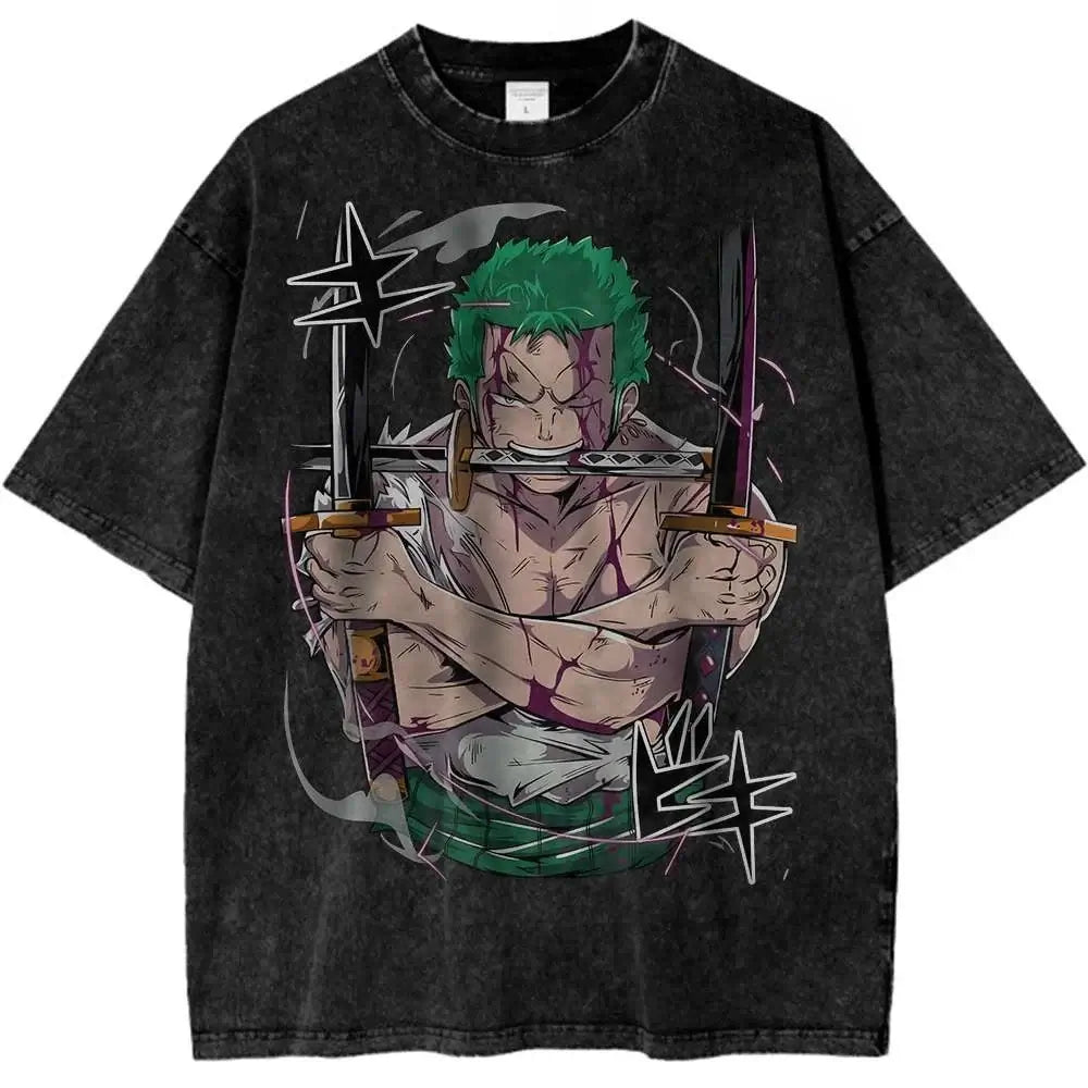 Roronoa Zoro Shirt One Piece Retro Anime T-Shirt