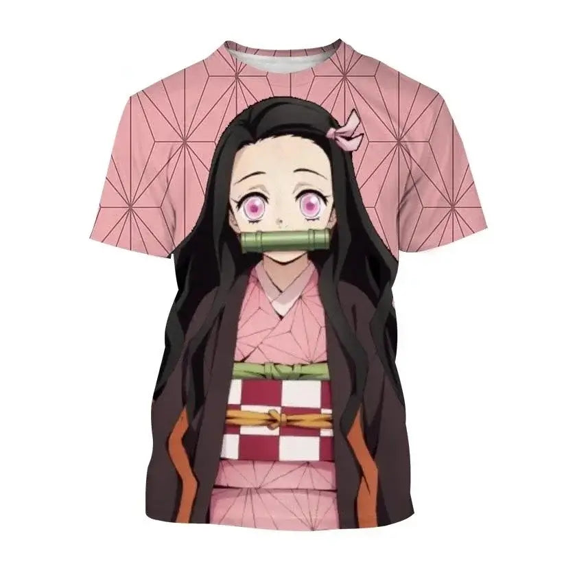 Demon Slayer Nezuko Shinobu T-shirt 3D Fashion Print