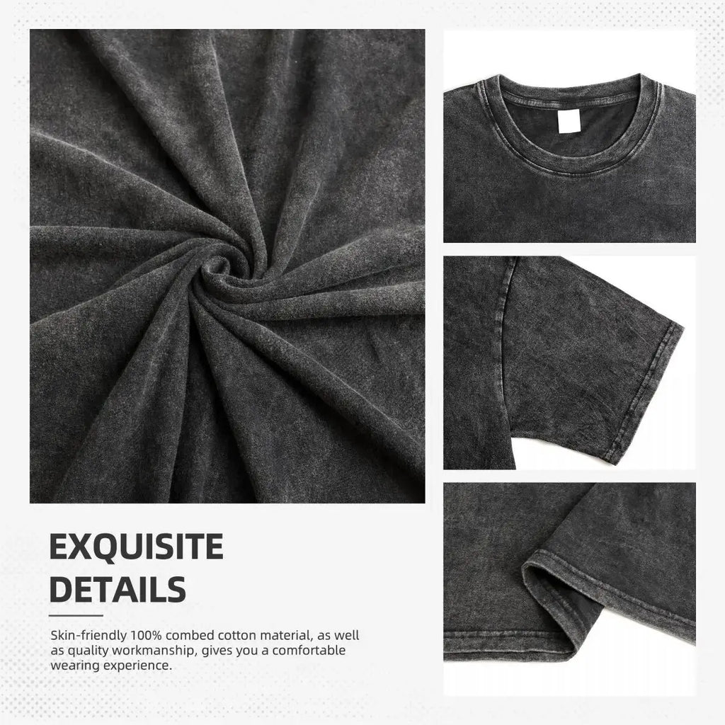Asta Black Clover T-Shirt Vintage Washed Oversized Tee